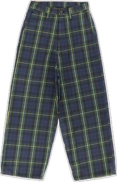 Kapital - 11oz Tartan Check PORT Baggy Pants - Navy - Canoe Club Canoe Club, Style Pant, Baggy Pants, Baggy Pant, Get Better, Check Pattern, The Star, Tartan, Navy