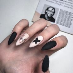 5sos Nails, Pola Tato, Impress Nails, Awesome Nails, Goth Nails, Edgy Nails, Grunge Nails, Striped Nails, Soft Nails