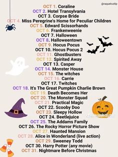 an image of a halloween party schedule