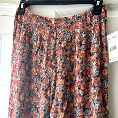 “Dusty Rose” Floral Pants By Free People. Large Flare At Bottom. Could Be High Waisted Depending On Your Body Type. Lightweight, Stretch Elastic At Top.. Super Comfy! And Never Worn! Would Be Perfect For A Coachella Type Vibe Casual Rayon Bottoms For Daywear, Fitted Rayon Pants With Elastic Waistband, Relaxed Fit Rayon Bottoms For Daywear, Casual Multicolor Rayon Bottoms, Multicolor Floral Print Rayon Bottoms, Spring Daywear Rayon Pants, Spring Multicolor Rayon Bottoms, Casual Multicolor Rayon Pants, Spring Rayon Bottoms For Loungewear