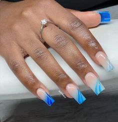 Icy Blue Nails Acrylic, Icy Blue Nails, Blue Nails Acrylic, Icy Blue, Best Acrylic Nails, Nails Acrylic, Blue Nails, Simple Nails, Stylish Nails