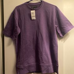 Short Sleeve Purple Sweatshirt By Inc For Macys. Mens Size Xs. Very Soft. Great Shade Of Purple. Brand New With Tags! Originally $49.50! Purple Relaxed Fit Casual Top, Purple Oversized Short Sleeve Top, Short Sleeve Casual Sweatshirt, Short Sleeve Sweatshirt With Relaxed Fit For Spring, Casual Solid Color Short Sleeve Sweatshirt, Casual Purple Short Sleeve Top, Oversized Short Sleeve Sweatshirt, Oversized Short Sleeve Sweatshirt Casual, Casual Short Sleeve Sweatshirt For Streetwear