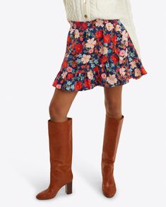 Ruffle Wrap Skirt in Stretch Poplin – Draper James Ruffle Wrap Skirt, Fall Sunset, Skirt Ideas, How To Dress A Bed, Casual Date Night, Style Finder, Draper James, Mini Dress Casual, Photo Outfit