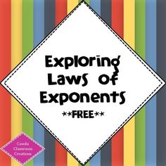 an expo poster with the words exploring laws of exponent's free on it