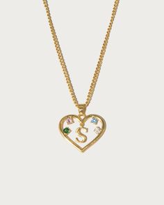 Materials: 18k gold plated brass, cz stone Coin Charm Bracelet, En Route Jewelry, 2024 Moodboard, Initial Heart Necklace, Minimal Bedroom, S Necklace, Cherry Earrings, Buy List, Heart Stone