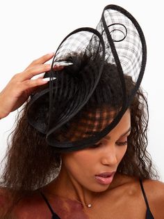 🎩 Kentucky Derby Fascinator Hat Black & Silver Elegant Headwear ✅ *Handmade;      *One size;      *Headband holder;      *Available in black and silver color;      *Sinamay 100% natural Abaca palm fiber; 📌The standard color of the headband on the fascinator is brown.      If you prefer a different color of the headband, just mark it when placing an order. Women's fascinator hats are one of the most popular fashion accessories today. This beautiful fascinator hat will surely draw a lot of atten Black Fitted Fascinator For Evening, Fitted Black Fascinator For Evening, Black Fitted Top Hat For Formal Occasions, Fitted Black Top Hat For Formal Occasions, Formal Black Fitted Top Hat, Formal Fitted Black Top Hat, Black Hat-style Headpieces For Wedding, Black Hat Headpiece For Wedding, Black Fitted Fascinator For Party