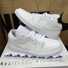 New Nike Air Jordan 1 Low Triple White Dv0990-111 Women’s Size 7 Brand New With Box Box Has No Lid Authentic Air Jordans Low, Jordan 1 Low Triple White, Jordans Low, Nice Jordans, Nike Air Jordan Low, Nike Jordan 1 Low, Jordan 1 Low White, Jordan Low, Nike Air Jordan 1 Low