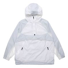 Nike Sportwear Retro Colorblock Loose Half Zipper hooded Pullover Woven Jacket White BV5386-100 (Men's/Loose Fit) Nike Nylon Windbreaker With Drawstring Hood, Urban White Hooded Jacket With Double-lined Hood, White Long Sleeve Windbreaker With Patchwork, White Long Sleeve Patchwork Windbreaker, Nike Urban Windbreaker With Drawstring Hood, Nike Hooded Nylon Windbreaker, Nike Windbreaker With Adjustable Hood For Streetwear, Nike Nylon Windbreaker With Double-lined Hood, Casual White Track Jacket With Patchwork