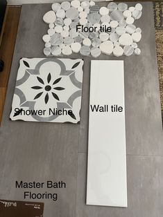 the floor tile is laid out and ready to be put on display in the store