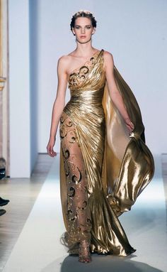 Zuhair Murad Zuhair Murad Haute Couture, 파티 드레스, Chique Outfits, فستان سهرة, Zuhair Murad, Gorgeous Gowns, Elie Saab, Looks Style, Gold Dress