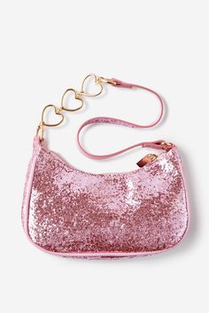 GIGI GLITTER BAG Pink Party Bag With Zipper Closure, Pink Party Shoulder Bag With Zipper Closure, Pink Party Shoulder Bag With Zipper, Pink Glitter Party Bag, Pink Glitter Party Bags, Trendy Pink Glitter Bags, Pink Sequin Evening Bag, Pink Sequined Party Bags, Glitter Bag