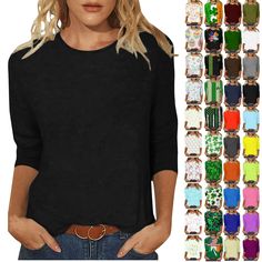 PRICES MAY VARY. ladies tops and blouses 3/4 sleeve size tops 3/4 sleeve petite tops for women 3/4 sleeve womens tops 3/4 sleeve womens shirts 3/4 sleeve white 3/4 sleeve tops for women boat neck 3/4 sleeve tops for women black 3/4 sleeve tops for women womens 3/4 sleeve tops and blouses women's 3/4 sleeve summer tops women tops 3/4 sleeve women's blouses 3/4 sleeve 3/4 sleeve cardigans for women lightweight cotton blouses for women 3/4 sleeve boatneck tops for women 3/4 womens elbow length slee Long Sleeve Summer Shirts, Womens Blouses Casual, Women Work Blouse, Cute Summer Shirts, Black Tube Tops, Ladies Tops Blouses, Black Shirts Women, Womens Golf Shirts, Womens Tops Dressy