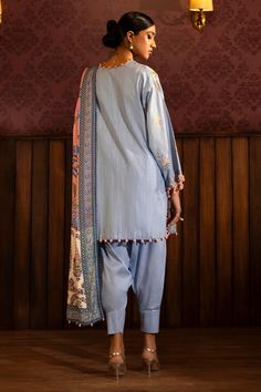 Brand: Sana SafinazProduct Code: M243-010B-3APCollection: Muzlin by Sana Safinaz Unstitched Winter CollectionFabric: Slub DESIGN DETAILS: Embroidered Front Kali On Slub 3 Pieces Dyed Back On Slub 1.20 Meters Embroidered Sleeves On Slub 0.65 Meters Digital Printed Shawl 2.5 Meters Dyed Cotton Pants 1.75 Meters DISCLAIMER:* Lining, Laces, and Tassels are not included in unstitched variants.* Embellishment items in stitched outfits are subject to market availability.* Product color may vary due to photographic lighting or your device settings. CARE INSTRUCTIONS: Extra Fabric Has Been Used For Shoot Original Color May Vary Slightly From The Picture Dry Clean Recommended Iron The Clothes At Moderate Temperature Do Not Use Bleach, Or Stain Removing Chemicals Damp Fabric Should Not Be Exposed To Velvet Anarkali, Feminine Prints, Batik Print Dress, Salwar Suits Party Wear, Indian Anarkali, Saree Sale, Sana Safinaz, Lehenga Style, Lawn Dress