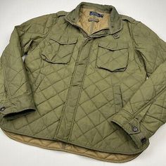 Top Seller for Polo Ralph Lauren (L) Military Quilted Green Olive Nylon Field Jacket, Mens Coats Jackets Coat Lining, Field Coat, Green Olive, Men's Coats & Jackets, Field Jacket, Top Seller, Mens Coats, Vest Jacket, Clothing Items