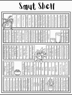 Color in bookshelf (credit Instagram @bookish.kir) Bookshelf Checklist, Bookshelf Coloring Page, Bookish Coloring Pages, Tbr Jar Ideas, Book Checklist Reading, Booktok Checklist, Tbr Ideas