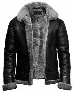 Description Handmade Real Leather Jacket B3 Bomber Aviator RAF Sheep Skin Pilot Flying For Men's ------------------------------------------- We Specialise in manufacturing handmade products:: Our wide range of products include:  Leather Jackets (with Fox Fur), Wallets & belts. ------------------------------------------- Product Description: Genuine Sheep Leather Jacket ( Cowhide Leather also available) Fox Fur Zip at the front Lined Collar Outside Pockets (as shown in the pictures) with internal Pilot Leather Jacket, Jaket Motor, Aviator Leather Jacket, Black Leather Jacket Men, Winter Leather Jackets, Fur Leather Jacket, Men's Leather Jacket, Aviator Jackets, Real Leather Jacket