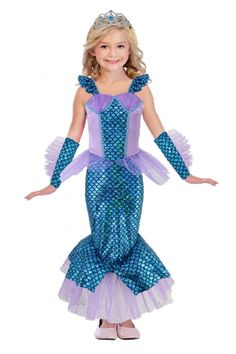 Herkese Kostum, Princess Mermaid Kids Costume Luxury Blue Made in Turkey by a costume designer. This is a great gift for children and birthday parties. This costume is perfect for everyday wear and comfortable. More information below and you can find a size chart in the pictures. -<< Package Contents >>- Mermaid costume, mermaid armbands, mermaid crown. -<< Detail >>- Fabric Type: Foil Printed Knitted Jersey -<< Usage >>-  High quality 100% polyester fabric is used. Its accessories are suitable for +3 years old and do not have any harmful features. Hand washing is recommended. Do not wash in the washing machine! It passed the washing test without any problems. Age - Size Measure Chart: 3-4 Age:100-105 cm.  5-6 Age:109-118 cm. 7-8 Age:122-128 cm. 9-10 Age:132-138 cm. 11-12 Age:143-150 cm. 1 Mermaid Kids Costume, Mermaid Costume Kids, Costume Mermaid, Mermaid Halloween Costumes, Princess Mermaid, Mermaid Kids, Mermaid Halloween, Mermaid Crown, Kids Dress Up