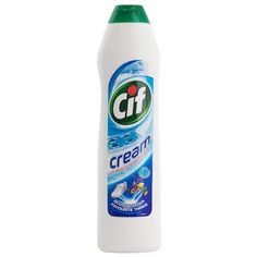 a bottle of cif cream on a white background