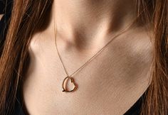 This Open Heart Necklace is 14k Solid GOLD ( not filled or plated).  Solid Gold Open Heart Necklace in 14k Gold, Rose Gold, White Gold.   #VivaRing #ChristmasGift #ValentinesdayGift #openheartnecklace #openheartpendant #openheartcharm #14kgoldnecklace #womannecklace #customnecklace #goldjewelry #necklaceforwoman #goldpendant #romanticgifts #giftsforbestfriend #giftforher #goldnecklace Heart Shaped Fine Jewelry Necklace For Anniversary, 14k Gold Open Heart Necklace For Gift, Yellow Gold Heart Cut Jewelry With Heart Detail, Valentine's Day Fine Jewelry Open Heart Necklace, Yellow Gold Open Heart Jewelry With Heart Detail, Yellow Gold Heart Pendant With Detail, Tarnish Resistant Open Heart Jewelry For Mother's Day, Yellow Gold Open Heart Necklace, Tarnish Resistant Open Heart Necklace As Gift