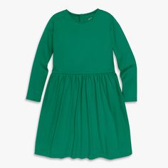 Long sleeve perfect pocket dress | Primary.com Green Long Sleeve Dress For Fall, Modest Long Sleeve Fall Dress, Green A-line Long Sleeve Dress For Fall, Modest Long Sleeve Cotton Dress, Casual Long Sleeve Fitted Twirl Dress, Fitted Long Sleeve Twirl Dress For Spring, Modest Cotton Dresses For Fall, Solid Color Long Sleeve Cotton Dress, Fitted Long Sleeve Cotton Twirl Dress