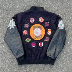 Vintage Negro League Baseball Varsity Patch Jacket. Amazing Piece. Has Some Staining On The Front. Embroidered. Inside Lining Is Good. Patches Are Good. But Of Distressing On The Front As Well. Measures 29.5 Pit To Pit And 31 Length. Compare Measurements Provided With Those Of A Garment That Fits You Well! Please Feel Free To Reach Out With Any Questions/Offers, I Respond Quickly. I Do My Best To Disclose Any Flaws Or Inconsistencies If Present. Shipping Is Almost Always Same/Next Day, The Buyer Will Be Notified Otherwise. I’m Always Willing To Offer Discounts On Purchases Of Multiple Items. @Ants_haul On Instagram For First Looks At New Items Before They Hit The Shop Black Outerwear With Embroidered Graphics And Long Sleeves, Black Long Sleeve Outerwear With Embroidered Graphics, Urban Black Embroidered Outerwear, Black Embroidered Varsity Jacket For College, Urban Winter Outerwear With Embroidered Graphics, Black Outerwear With Embroidered Graphics For Winter, Black Embroidered Outerwear For Winter, Black Embroidered Varsity Jacket For Streetwear, Black Sporty Varsity Jacket With Patches