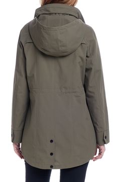 Here's the coat to stash in your suitcase (or simply slip into your everyday, about-town bag) so you never have to worry about unexpected showers. 32" length Stand collar Lined 100% polyester Machine wash, tumble dry Imported Winter Travel Outfit, Travel Clothes, Water Resistant Jacket, Hooded Rain Jacket, Packable Jacket, Olive Color, Winter Travel, Long Sleeves Jacket, Nordstrom Store