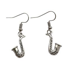 Saxophone Earrings Saxophone Earrings, Music Jewelry, Music Teacher, Marching Band, Musical Instrument, Earrings Collection, Charm Earrings, Charm Jewelry, Precious Metals