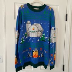 Taylor Swift Christmas Tree Farm Ugly Sweater Knit Sweater. Size Xl. Never Worn. Taylor Swift Christmas Tree Farm, Taylor Swift Christmas Tree, Taylor Swift Blue, Taylor Swift Christmas, Christmas Tree Farm, Tree Farm, Tree Farms, Sweater Knit, Ugly Sweater