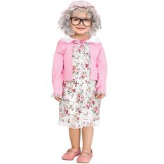 Dress your little one up as a cute little grandma! This costume is sure to be a hit! She'll be the cutest little old lady anyone has ever seen! This costume is perfect for Halloween, 100th day of school celebrations, or just having fun! Size: large (3t-4t). Gender: female. Age Group: adult. Funny Toddler Costumes, Grandma Costume, Old Lady Costume, Twin Halloween, Twin Halloween Costumes, Funny Toddler, Baby Kostüm, Toddler Humor, Toddler Halloween Costumes