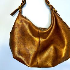 This Bag Is New , I Never Used It, But I Do Love It I Am Just Into Smaller Bags Excellent Condition Nice Bronze Latch Es Stays Nicely On Shoulder Chic Gold Crossbody Hobo Bag, Gold Hobo Bag With Gold-tone Hardware For Daily Use, Gold Hobo Shoulder Bag With Removable Pouch, Gold Hobo Bag With Detachable Double Handle, Gold Hobo Bag With Detachable Strap And Double Handle, Trendy Gold Hobo Bag With Gold-tone Hardware, Gold Hobo Bag With Detachable Strap For Shopping, Gold Rectangular Hobo Bag With Detachable Strap, Gold Tote Shoulder Bag With Handle Drop