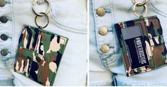 Camo Card Wallet Trendy Rfid Blocking Card Holder For Daily Use, Casual Rectangular Card Holder With Rfid Blocking, Trendy Rfid Blocking Bifold Card Holder, Trendy Rfid-blocking Bifold Card Holder, Trendy Bifold Card Holder With Rfid Blocking, Casual Rfid Blocking Rectangular Card Holder, Trendy Bifold Travel Card Holder, Trendy Travel Card Holder, Trendy Card Holder With Card Slots For Daily Use