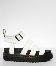 White Leather Closed Toe Sport Sandals, White Closed-toe Leather Sport Sandals, White Leather Closed-toe Sport Sandals, White Sport Sandals With Platform And Ankle Strap, White Platform Sport Sandals With Ankle Strap, White Leather Platform Footbed Sandals, White Leather Sandals With Cushioned Footbed, White Ankle Strap Sport Sandals With Platform, White Sport Sandals With Leather Footbed