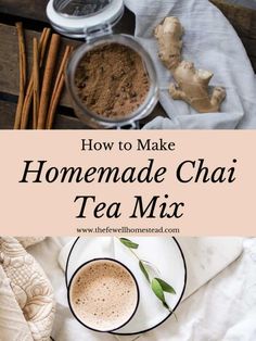 how to make homemade chai tea mix with cinnamon, ginger, and cloves