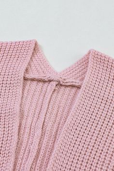 Pink Oversized Fold Over Sleeve Sweater Cardigan – Luxe Collections Knit Texture, Leisure Fashion, Open Front Sweater, Activewear Sets, Oversized Cardigan, Swimwear Sale, Fitted Sweater, Open Front Cardigan, Batwing Sleeve