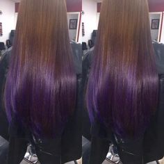 Long Brown Hair With Purple Tips, Purple Tips Brown Hair, Purple Ends On Black Hair, Purple Tips On Brown Hair, Ombré Purple Hair, Brown Hair With Purple Ends, Purple Tips Hair Brown, Brown Hair Purple Tips, Brown Hair With Purple Tips