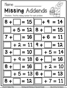 the missing addends worksheet for students to practice addition skills and subtitles