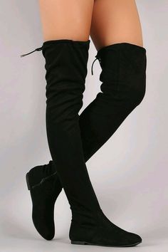 Boots No Heel, Flat Suede Boots, Flat Boots Outfit, Suede Flat Boots, Knee High Boots Flat, Thigh High Suede Boots