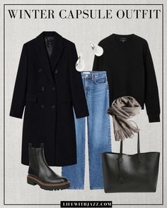 Outfits Winter 2024, Winter Capsule Wardrobe 2024, Winter Capsule Wardrobe 2023, Minimal Winter Outfit, Edgy Capsule Wardrobe, Paris Winter Fashion, Normcore Style, Life With Jazz, Capsule Wardrobe 2023