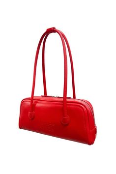 MARGESHERWOOD soft baguette handbag in big apple red. 29cm x 7cm x 12cm DD047652 PIPE AND ROW Marge Sherwood, Sea Ny, Rose Lily, Phone Shop, Denim Hat, Apple Red, Norse Projects, Baguette Bag, A Perfect Circle