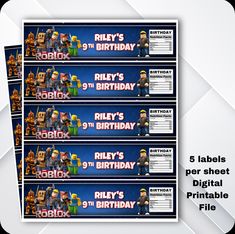 five printable birthday tags for lego movie characters