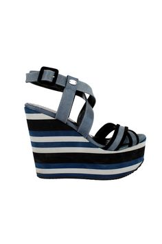 Richmond 2000s wedge shoes. Blue and black color, intertwined with adjustable ankle lacing. Striped rubber wedge. Made in Italy. Size: 39 It 8.5 Us 6 Uk Wedge height: 6 cm Heel height: 12 cm Sole length: 25 cm CONDITIONS: New without label, the item has never been used, it is new but without the original tags. Size: 39 IT (see description) Brand: John Richmond Color: Blue Period: 2000s Pattern: Pinstripe Composition: Jeans About us Chiara and Alessandro created Dedè Couture in 2010. We are located in Puglia in southern Italy in Brindisi, in the wonderful Salento. Dedè Couture is a global fashion retailer. Our main focus is the resale of authentic vintage and second hand designer clothes, shoes, bags and accessories. Welcome to our world, add a piece of history to your wardrobe! Shipping Us 2010 Shoes, John Richmond, Shoes Blue, Blue And Black, Vintage Shoes, Global Fashion, Wedge Shoes, Women's Shoes Sandals, Leather Boots