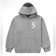 Supreme S Logo Split Sweatshirt Hoodie Season: Fall Winter 2021 Color: Heather Grey Size: Large Sold Out And Discontinued Everywhere Rare To Find Stockx Currently $268-$399 Condition: Brand New With Tags In Bag, No Flaws Please See Photos For Condition All Reasonable Offers Will Be Considered Sales Tax May Apply Depending On Your Location Usa Seller, Fast Shipping All Orders Shipped Same Or 1 Business Day After Payment Feedback: Please Leave A Feedback To Let Me Know How I’m Doing. Appreciate Yo Gray Logo Sweatshirt For Fall, Gray Hooded Sweatshirt With Logo Print, Gray Logo Sweatshirt For Streetwear, Gray Cotton Logo Sweatshirt, Gray Long Sleeve Logo Sweatshirt, Winter Heather Grey Sweatshirt With Logo Print, Gray Sporty Sweatshirt With Logo Detail, Gray Sporty Sweatshirt With Logo, Sporty Gray Sweatshirt With Logo