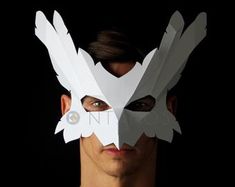 ICARUS Mask Make an easy winged mask from card with this PDF | Etsy Paper Mask Template, Zebra Mask, Low Poly Mask, Crow Mask, Bird Mask, Easy Bird, Devil Mask, 3d Mask, Unique Masks