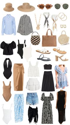 Summer Outfits Resort, Resort Wear Outfits For Women, Summer Cruise Outfits 2023, Honeymoon Capsule Wardrobe, Beach Resort Capsule Wardrobe, Beach Resort Dresses, Capsule Cruise Wardrobe, Resort Wear Capsule Wardrobe, Dominican Outfit Ideas