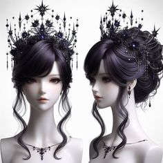 Fantasy Queen Hairstyles, Manhwa Crown, Fantasy Hairstyle, Fantasy Hairstyles, Haircut Tips, Manhwa Pfp, Comic Painting, Haircut Tip, Magic Shoes