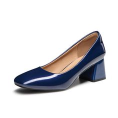 Heel The World Women's Pumps Low Chunky Block Heels Square Toe- Blue - Size 8 - New With Scuffs/Blemishes Blue Low Heel Block Heels For Spring, Blue Summer Heels For Workwear, Blue Summer Heels For Work, Blue Heels For Summer Workwear, Blue Block Heels For Spring Formal, Blue Block Heels For Spring Formal Events, Spring Formal Blue Block Heels, Blue Court Shoes With Medium Width And Round Toe, Blue Closed Toe Block Heels For Formal Occasions