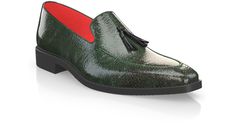 Men`s Tassel Loafers 9772 Classic Green Tassel Loafers With Round Toe, Luxury Green Loafers For Formal Occasions, Classic Green Tassel Loafers With Leather Sole, Green Round Toe Loafers For Formal Occasions, Elegant Green Plain Toe Loafers, Green Leather Sole Loafers With Plain Toe, Green Plain Toe Loafers With Leather Sole, Formal Green Moccasins With Leather Sole, Green Leather Loafers For Formal Occasions