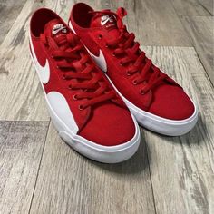 Nike Blazer Court Sb Size-Mens 11.5/Womens 13 Color-Gym Red /White Shoes Are New In Box #Nikeblazer#Blazer#Sb#Sbblazer #Nikesb University Red Sporty Skate Shoes With Cushioned Footbed, University Red Cushioned Skate Shoes, Sporty Red Skate Shoes With Vulcanized Sole, Red Sporty Skate Shoes With Vulcanized Sole, Sporty University Red Sneakers For Skateboarding, University Red Sporty Sneakers For Skateboarding, Red Mid-top Skate Shoes For Skateboarding, University Red Low-top Skateboarding Sneakers, University Red Low-top Sneakers For Skateboarding