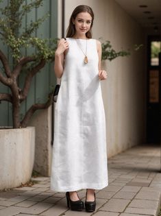 Olivia Mark - Charming Polyester Tunic Dress with Jewel Accents, Split Front, and Elegant Neckline Olivia Mark, Tunic Dress, New Day, Casual Dresses, Split, Dresses, White, Clothes