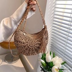 Bird in Bag - Straw bag bag new shoulder crossbody women's bag beach bag woven bag tassel fashion leisure literature small bag Vacation Purse, Laptop Backpack Mens, Pleaser Heels, Cowhide Handbags, Vacation Bag, Handbag Outfit, Tassels Fashion, Crossbody Bags For Women, Women Beach